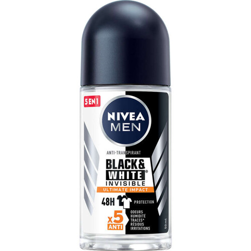 Nivea Déo Bille Homme Black & White Ultimate 50Ml