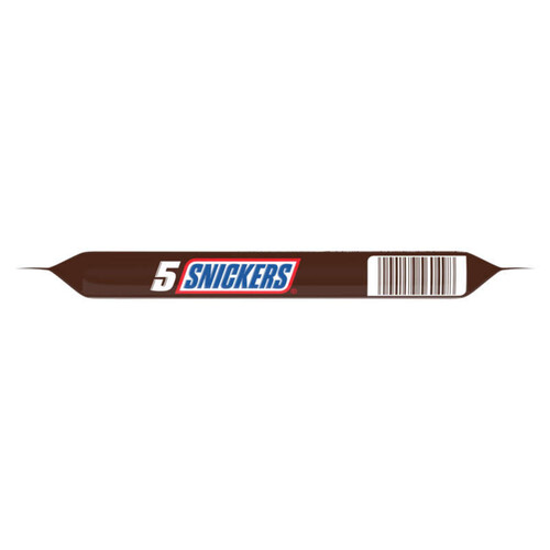 Snickers Barres de Chocolat Cacahuètes & Caramel 5 barres 250g