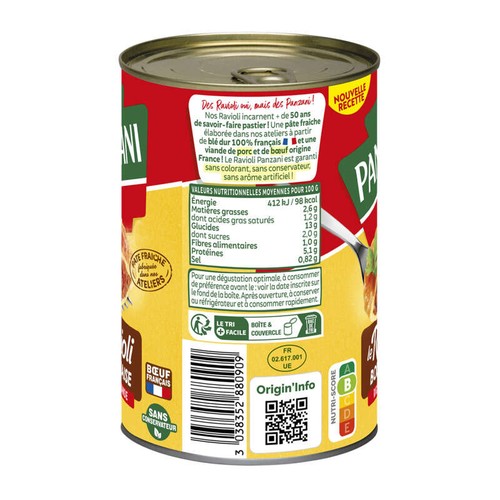 Panzani Ravioli sauce bolognaise 400g