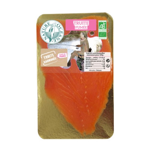 Nature Oceane Truite Fumée En Tranches Bio 80g