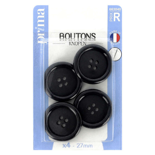 Prima Boutons Noir 27mm