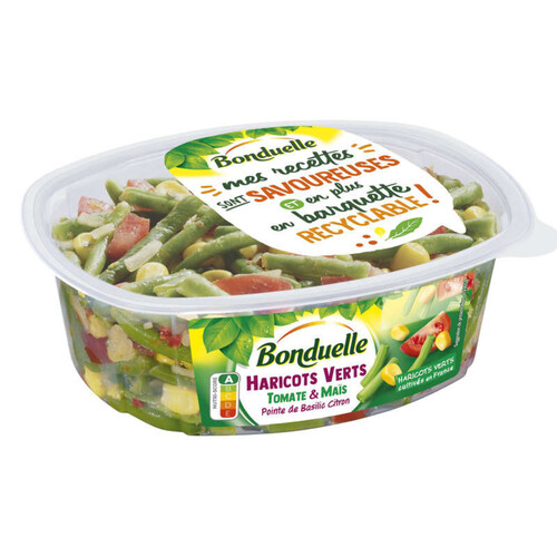 Bonduelle Haricots verts Tomates & Maïs Pointe de Basilic Citron 280g