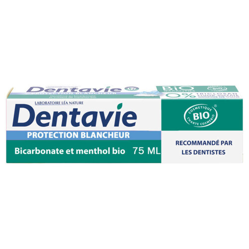 Dentavie Dentifrice Bicarbonate Et Cristaux De Menthol Bio 7,5 Cl