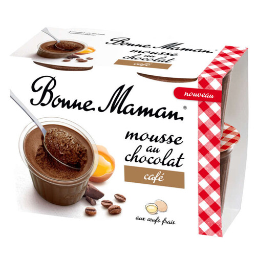 Bonne Maman Mousse au Chocolat Café 4*50g