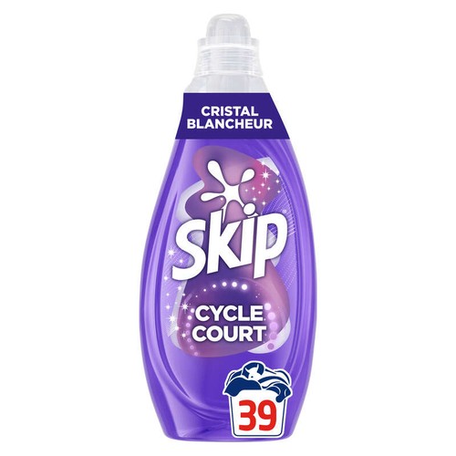 Skip Lessive liquide Mon cycle court parfait Cristal blancheur x39