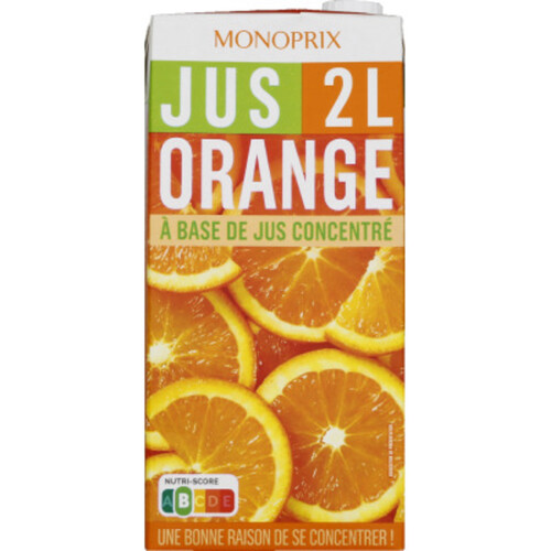 Monoprix Jus d’orange à Base de jus Concentré 2L