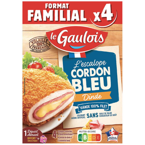 Le Gaulois Escalopes Cordon Bleu X4 400G