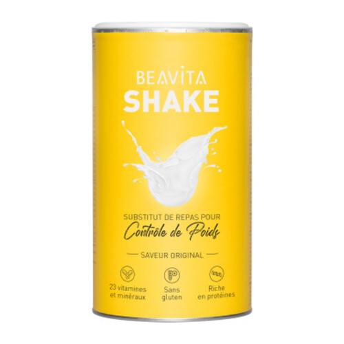 Beavita shake substitut de repas pour contrôle de poids saveur original 500g