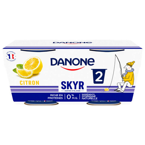 Danone du monde skyr Citron 0% mg 2x140g