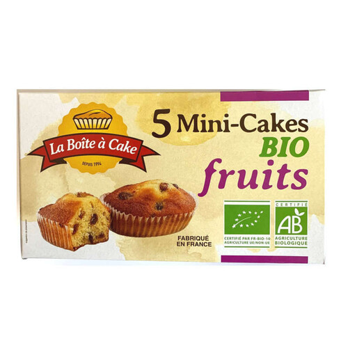 [Par Naturalia] La Boîte à Cake 5 Mini Cakes Fruits Bio 175g