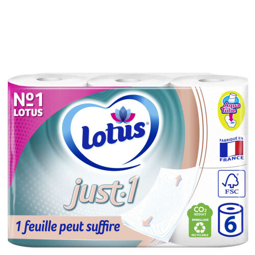 Lotus Papier Toilette Just.1 x6 rouleaux