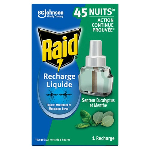 Raid Recharge Liquide Répulsif Moustiques & Moustiques Tigres *1
