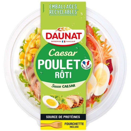 Daunat Bulle Fraicheur La Caesar Poulet Crudités 240g