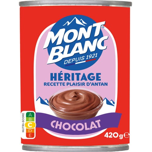 Mont blanc Crème dessert boîte héritage chocolat 420g