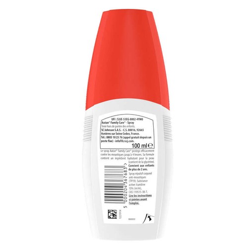 Autan Family care Répulsif Anti- Moustiques Spray 100ml