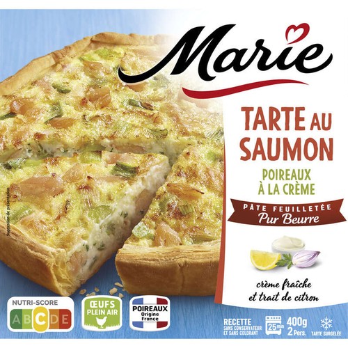 Marie Tarte au saumon poireaux à la crème 400g