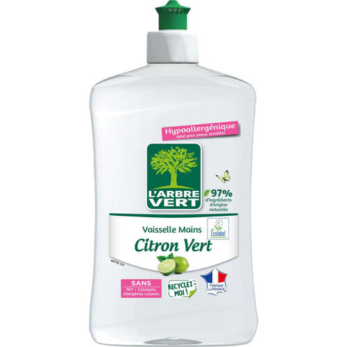 L'Arbre Vert liquide vaisselle ecolabel citron vert 500ml