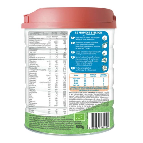 [Par Naturalia] Babybio Lait Primea de 0 à 6 mois 800g