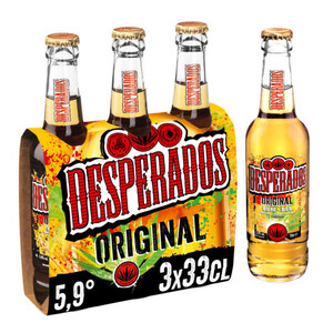 Verre Large Desperados, Aromatisée Téquila, de la Brasserie Alascienne