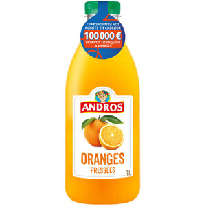 Andros Jus d'oranges pressées 100% pur jus 1L