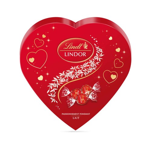 Lindt Boîte Cœur de boules Lindor lait 160g