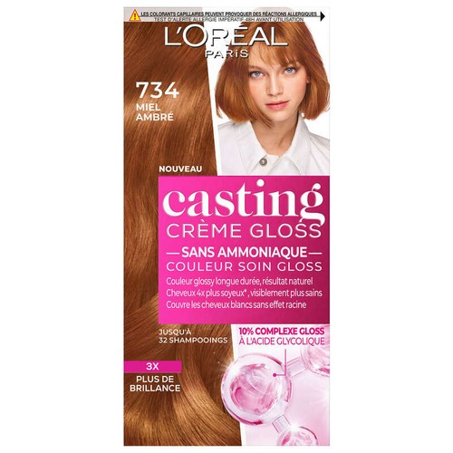 Casting Creme Gloss Coloration 7.34 Miel ambré