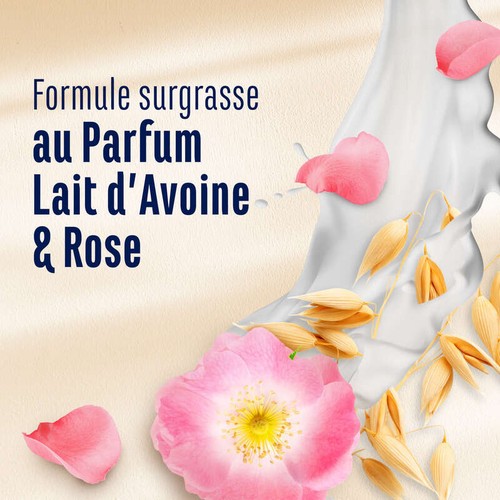 Le Petit Marseillais Soin douche surgras rituel douceur lait d'avoine et rose 400ml