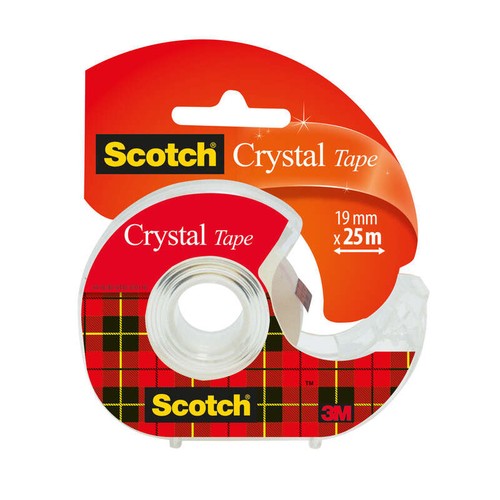 Scotch Ruban Adhésif Invisible Crystal + Dévidoir