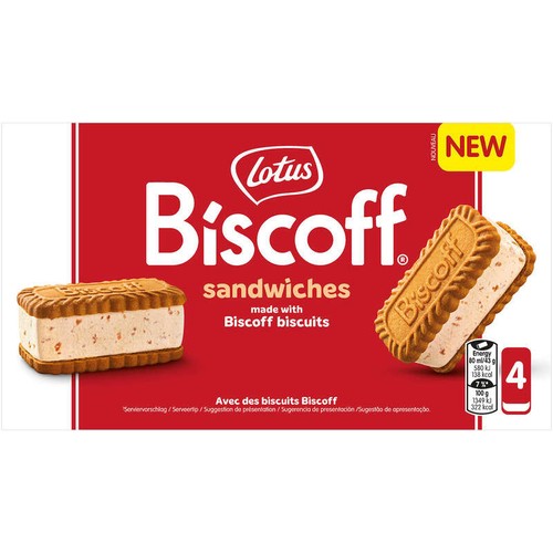 Lotus Biscoff Glace Sandwich 4x80ml