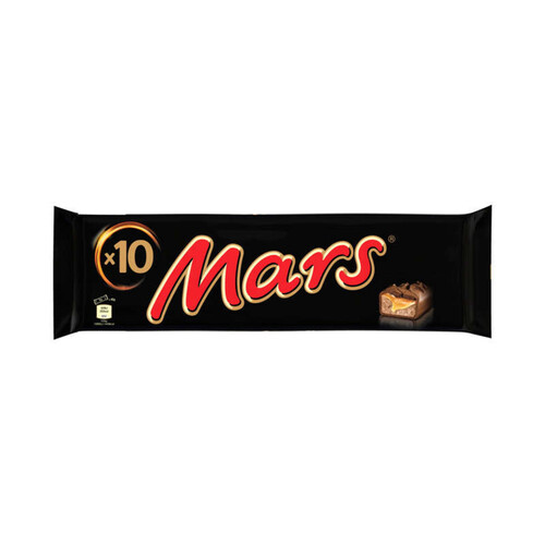 Mars Barres Chocolat au lait Caramel, Coeur fondant Nougaté x10 450g
