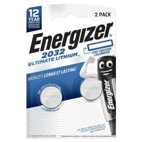 Piles bouton Energizer Ultimate Lithium 2032, suspension de 24