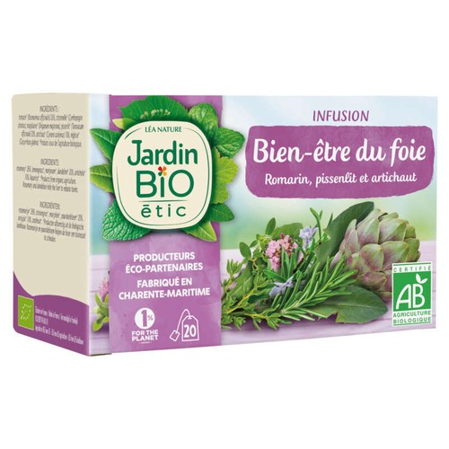 Jardin Bio Infusion bien-être du foie x20 - 30g