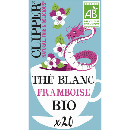 Clipper Thé Blanc Framboise Bio 20 sachets 34g