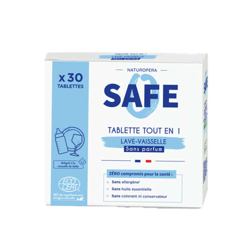 [Par Naturalia] Safe Tablettes Lave Vaisselle Sans Parfum Tout en 1 x30