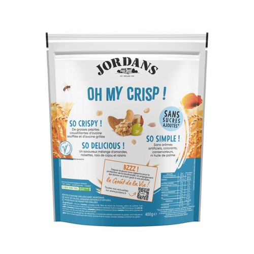 Jordans Céréales Oh My Crisp Noix 400g