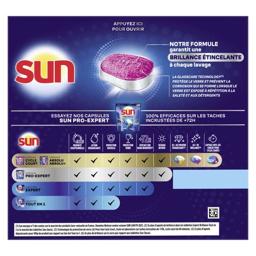 Sun Tout-en-1 Tablettes Lave-Vaisselle Expert Brillance 42 Pastilles
