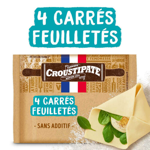 Croustipate 4 carrés pâte feuilletée croustipate 240g