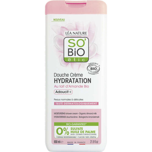 SO'BiO Étic Crème Douche Hydratant au Lait d'Amande 650ml