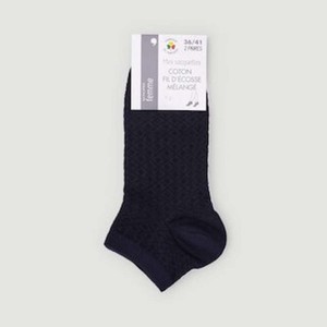 Monoprix Chaussettes Imprimées Losanges Noir X2