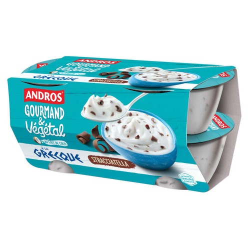 Andros Gourmand & Végétal Yaourt Grecque Stracciatella 4x115g