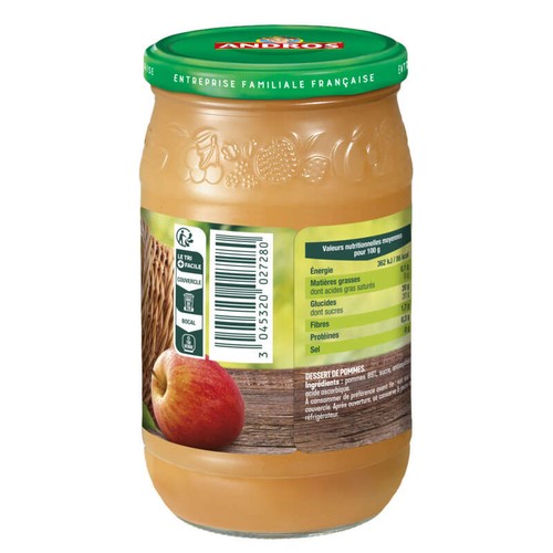Andros Compote pomme nature 750g
