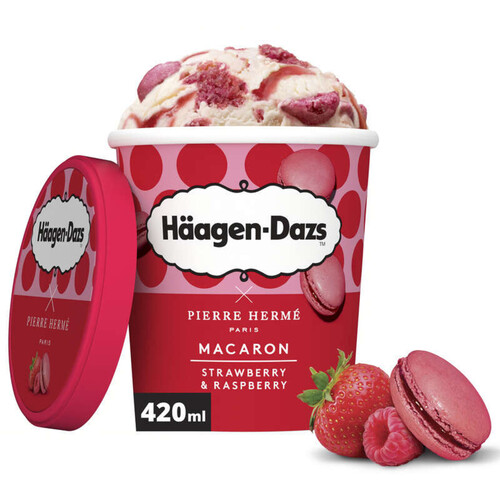 Häagen-Dazs x Pierre Hermé pot macaron fraise framboise 364g