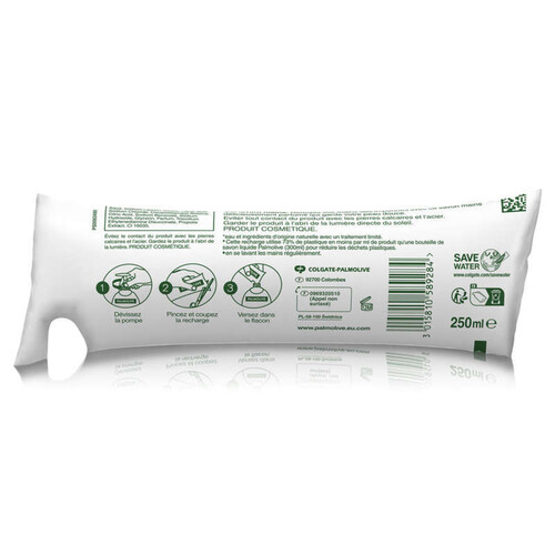 Palmolive Eco recharge Savon liquide Mains Antibactérien 250ml