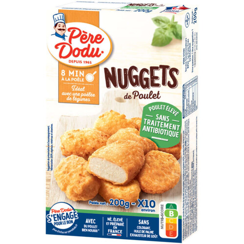 Père Dodu Nuggets de Poulet Sans Traitement Antibiotique 200g