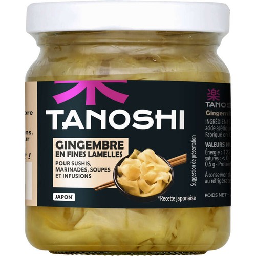 Tanoshi Japon Gingembre en Fines Lamelles 200g