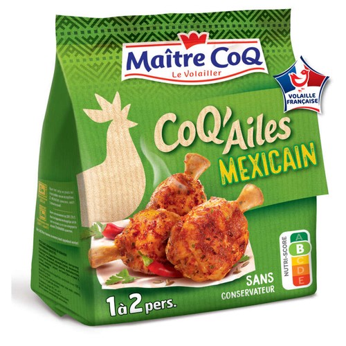 Maître CoQ Poulet Coq' Ailes Mexicain 250g