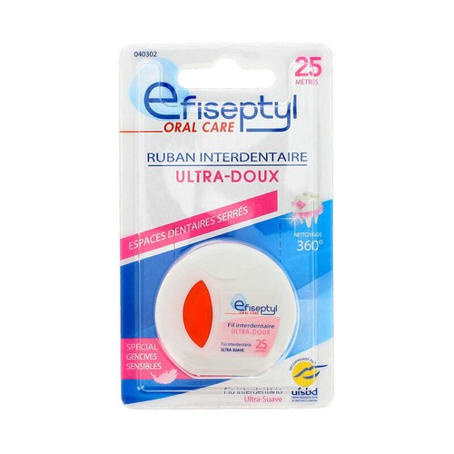 Efiseptyl Fil Interdentaire, Ultra Doux Spécial Gencives Sensibles