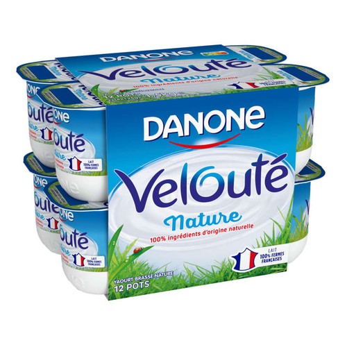 Danone Velouté Yaourt Brassé Nature 12x125g