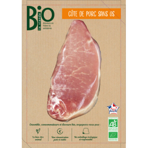 Bio la viande Côte de Porc sans Os x1 150g