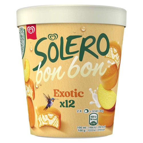 Solero Glace Bouchées Bonbon Fruits Exotiques 12x16ml